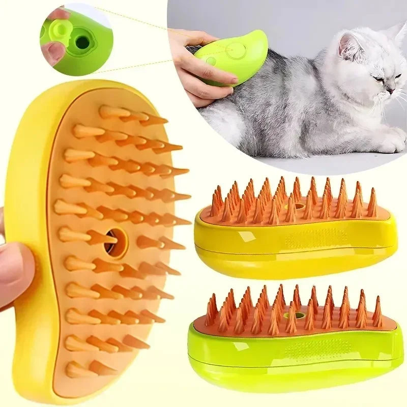 3-in-1 Electric Dog Steamer Brush