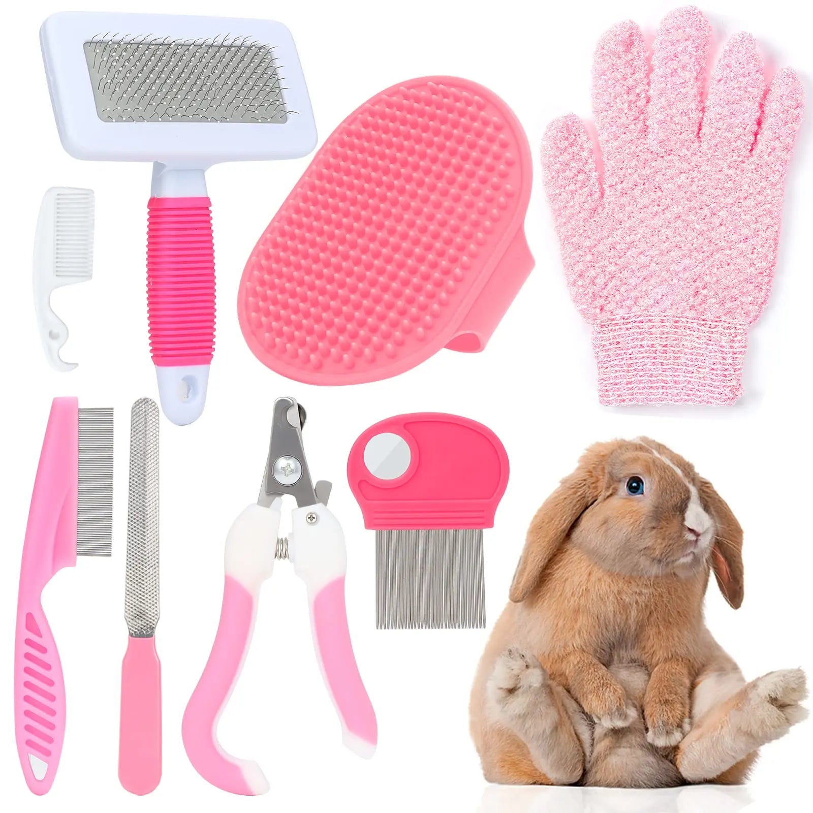8-Piece Small Animal Pink Beauty Set