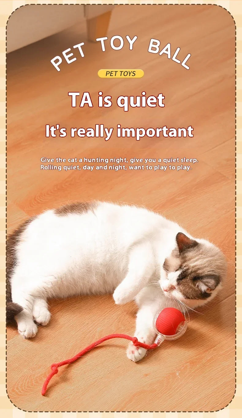 USB Rechargeable Interactive Rolling Cat Toy Ball