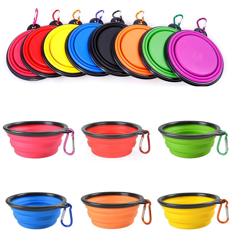 Folding Silicone Bowl Dogs Feed Supplies