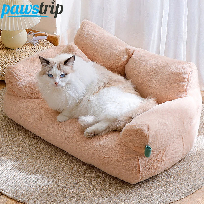 Luxury Cat Bed Sofa Winter Warm Nest