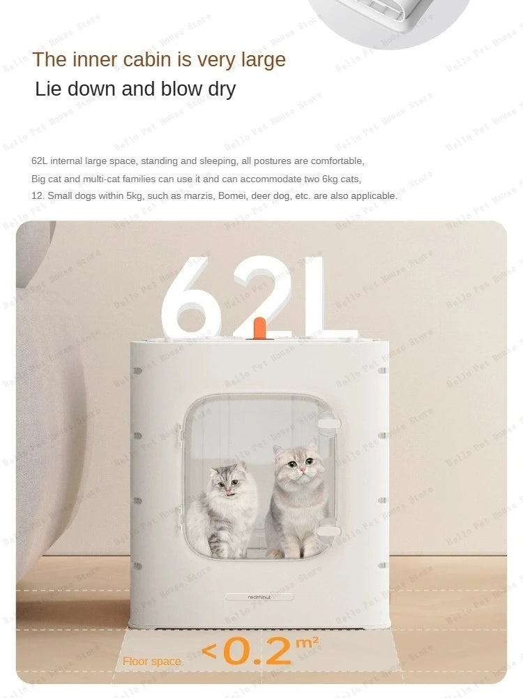 Detached Multifunctional Pet Drying Box – Large-Capacity Hair Dryer for Cats and Small Dogs