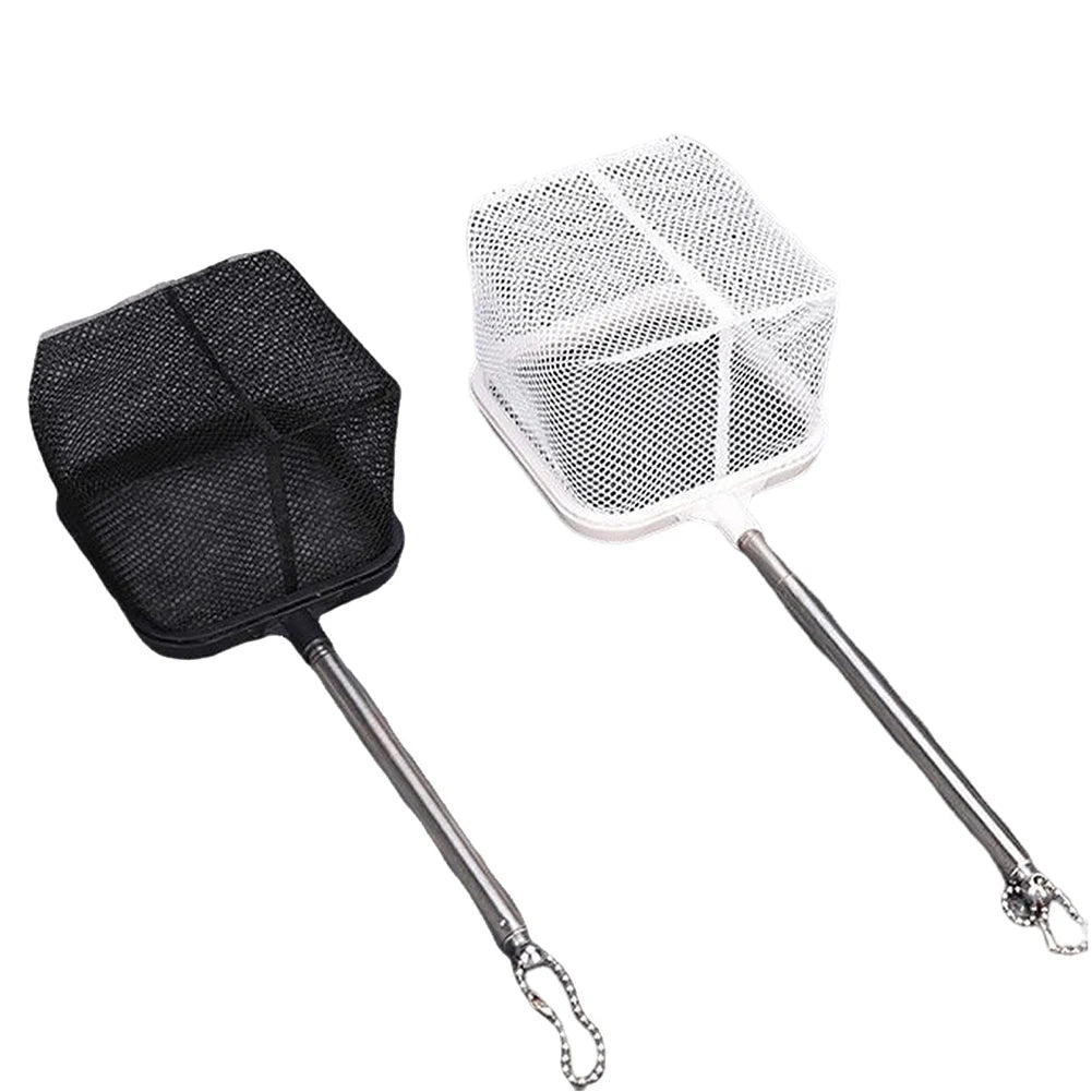 Aquarium Square Fishing Net with Suction Cup & Extendable Handle