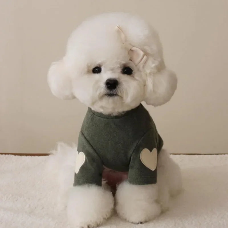 Love Bear Winter Warm Pet Hoodie – Adorable and Cozy Designer Clothing for Dogs and Cats