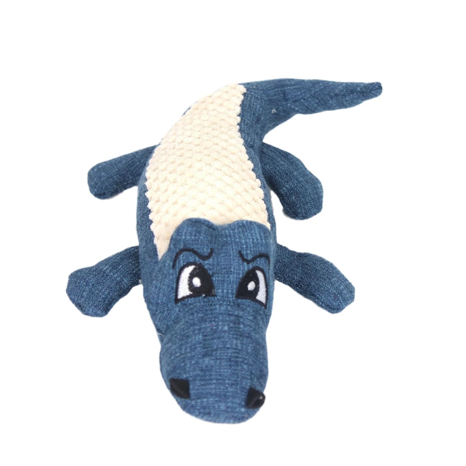 Corn Velvet Crocodile Plush Dog Toy with Squeaker