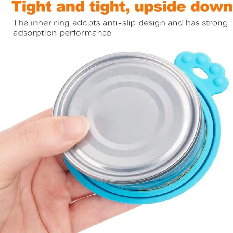 2-Piece Reusable Pet Food Can Cover & Spoon Set