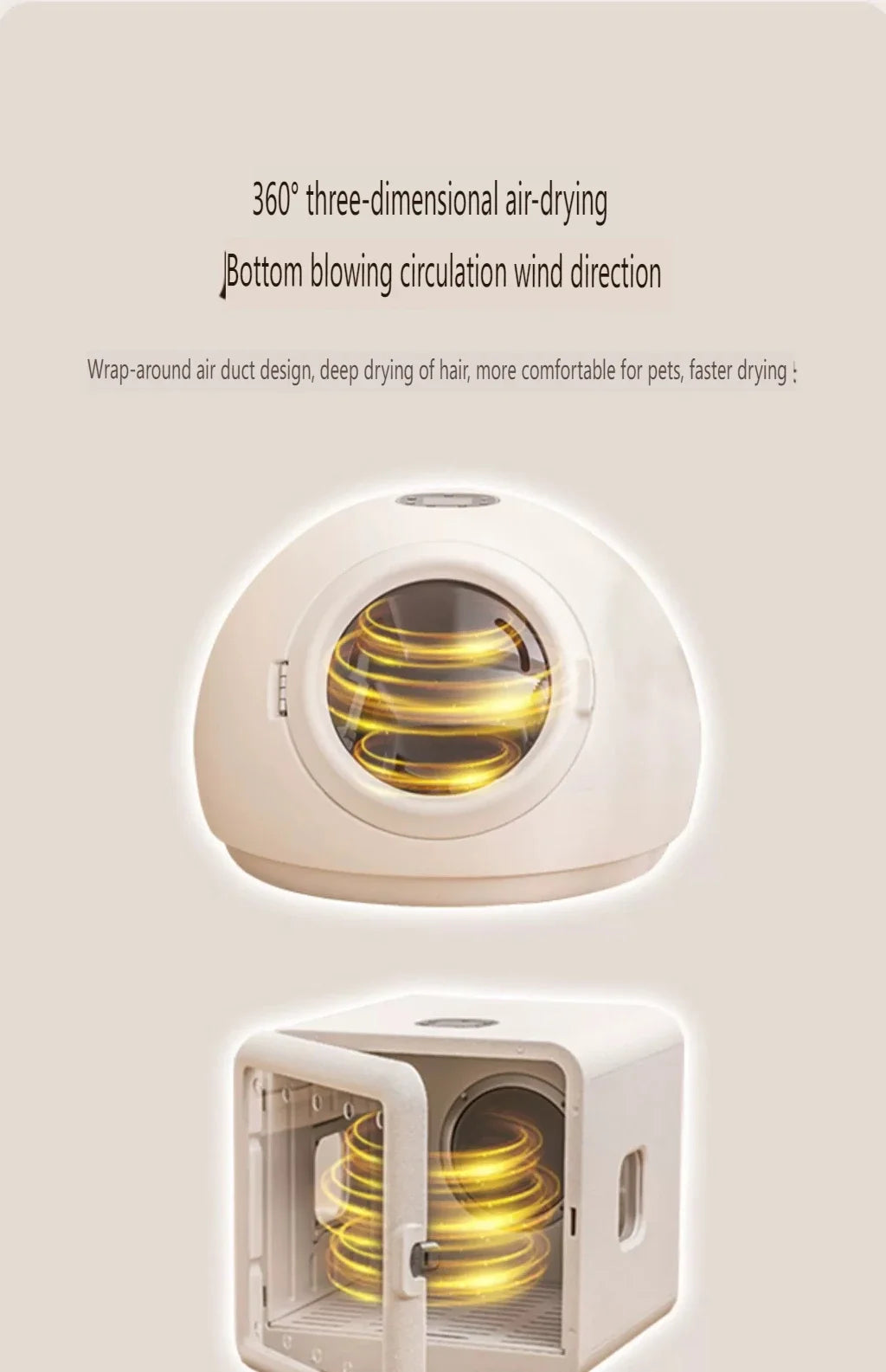 Smart Pet Drying Box – Automatic Temperature Control Dryer with Water Sterilization for Cats and Dogs