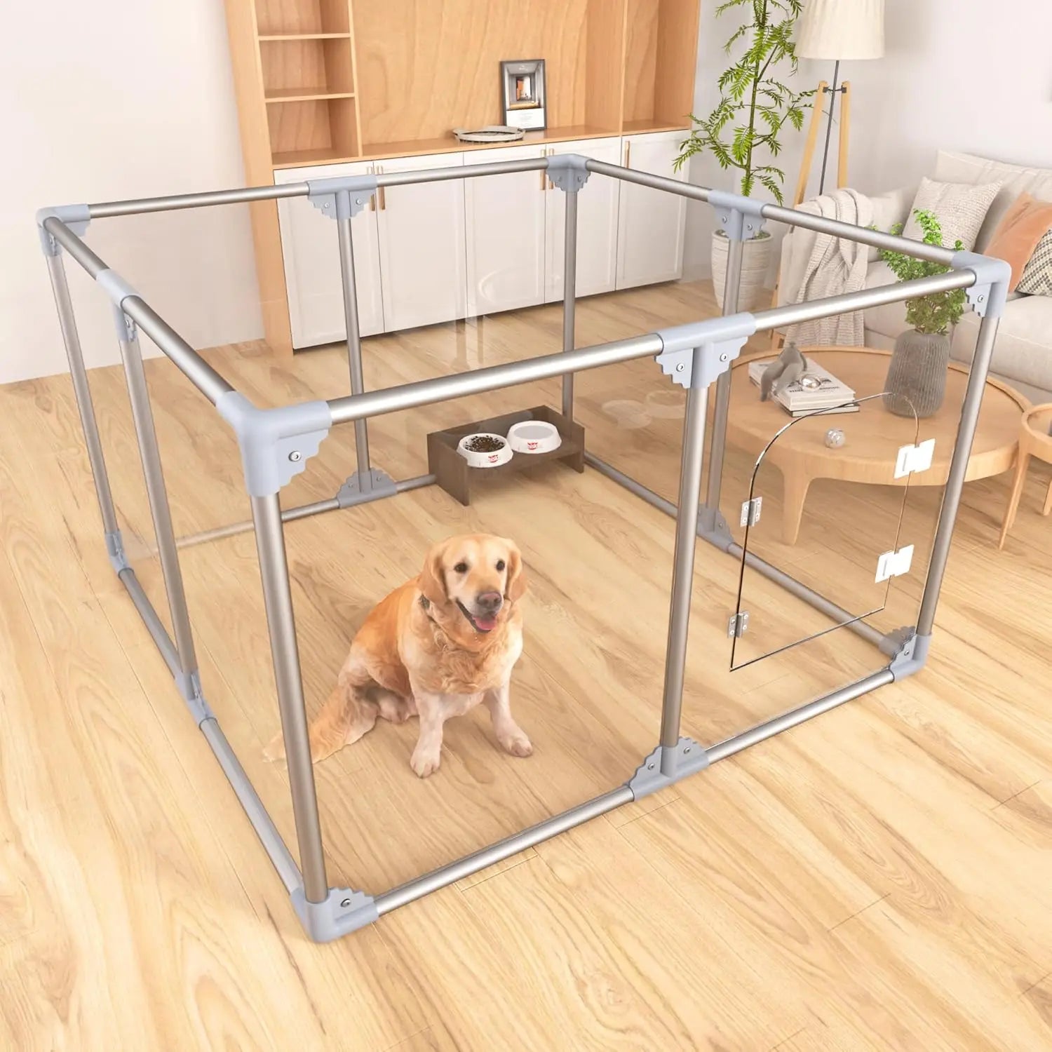 10-Panel Indoor Dog Playpen – Secure and Spacious Puppy Fence for Indoor Use