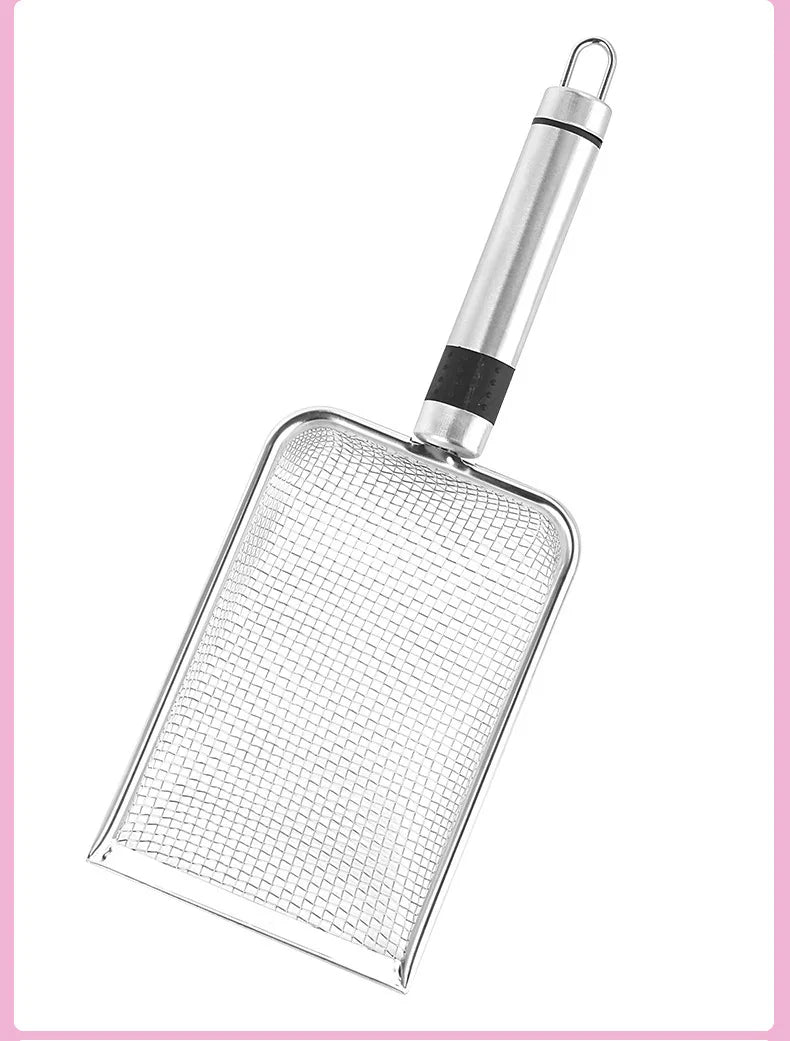 Stainless Steel Cat Litter Scoop with Fine Mesh
