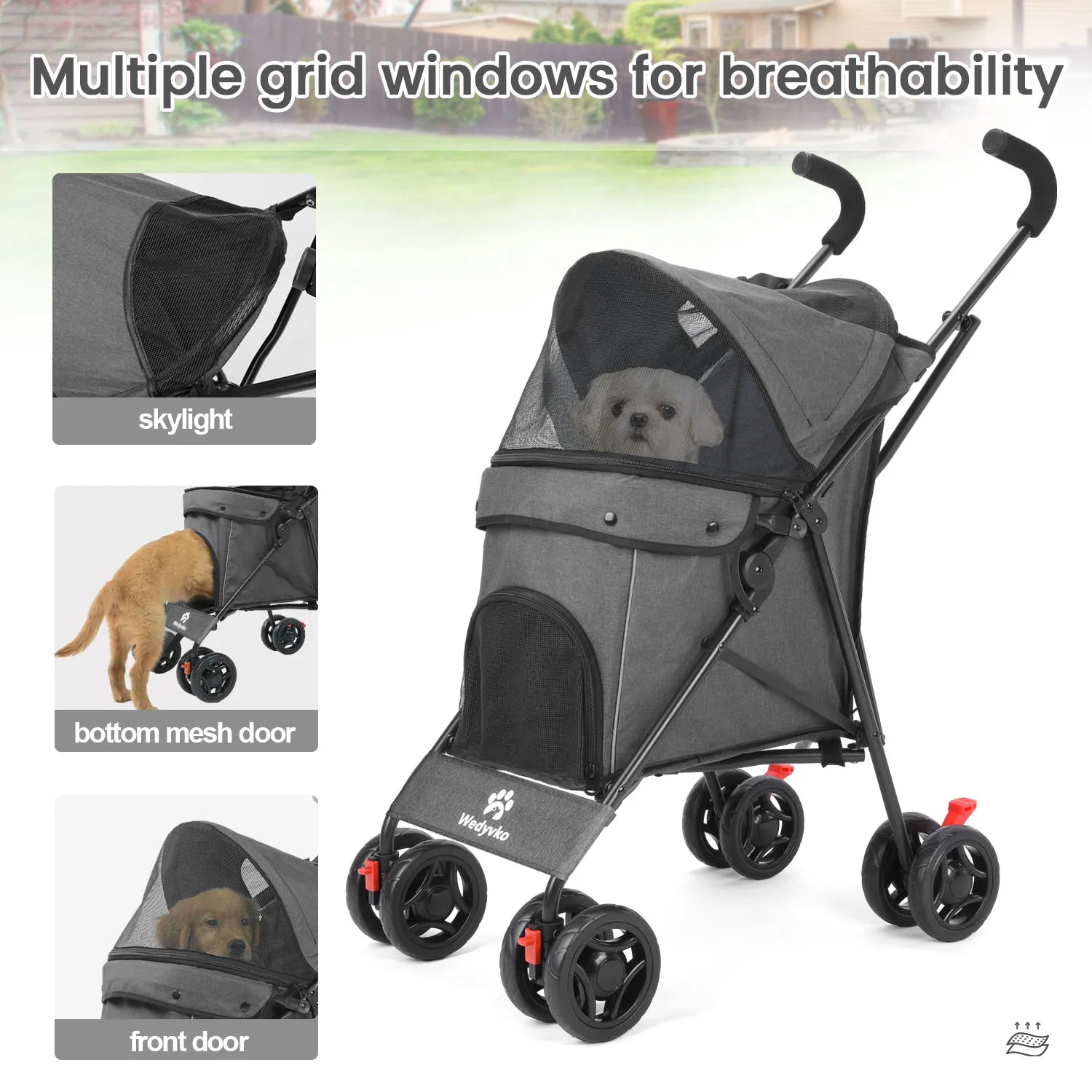 Lightweight Outdoor Puppy & Cat Stroller