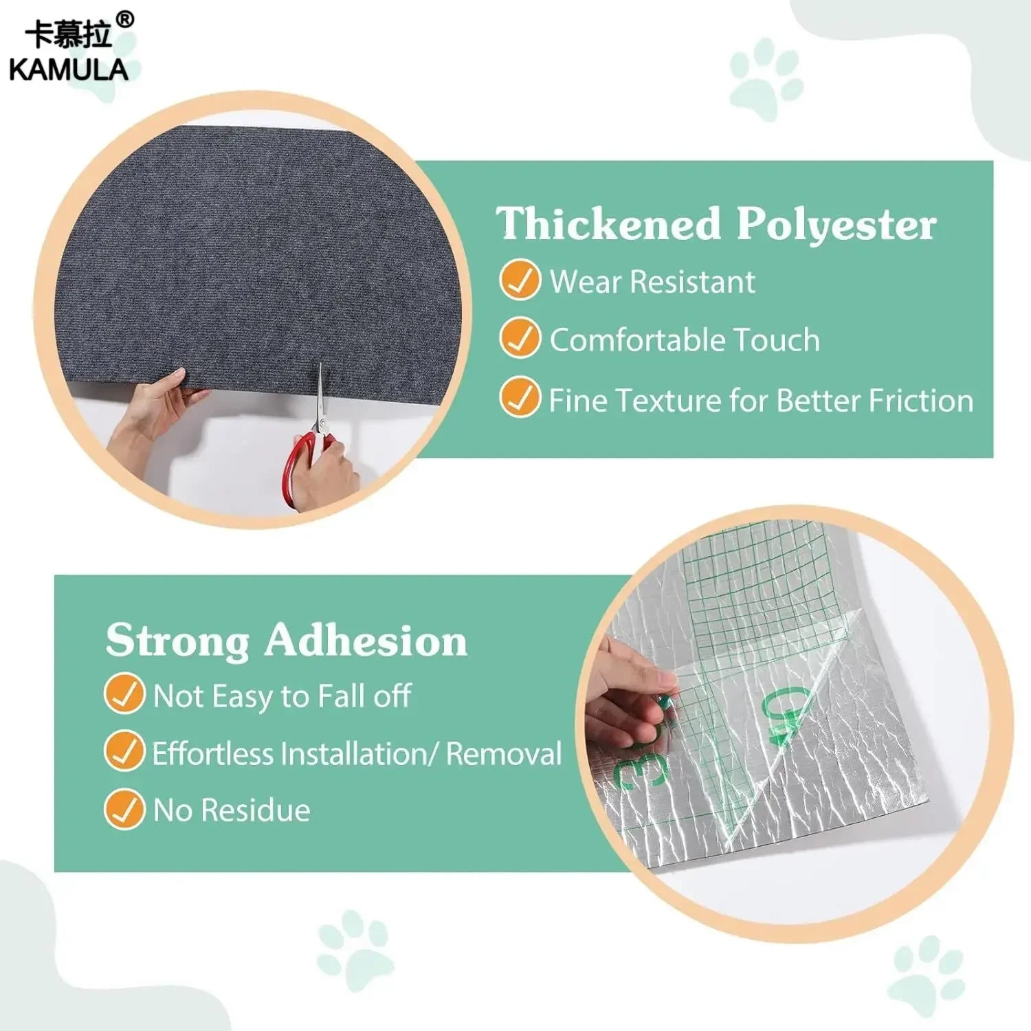 Self-Adhesive Cat Scratching Mat for Furniture Protection
