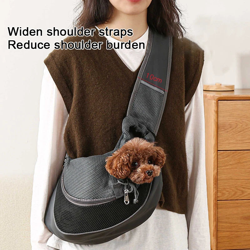 Travel Tote Shoulder Bags Mesh Pet Sling Carry Bag