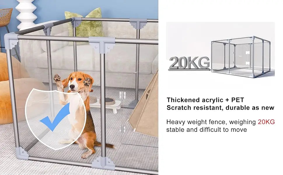 10-Panel Indoor Dog Playpen – Secure and Spacious Puppy Fence for Indoor Use