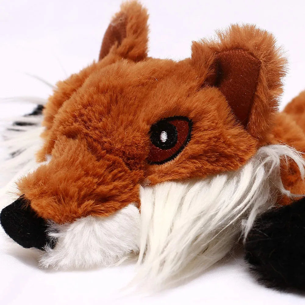 Stuffing-Free Animal Plush Dog Toy with Squeakers