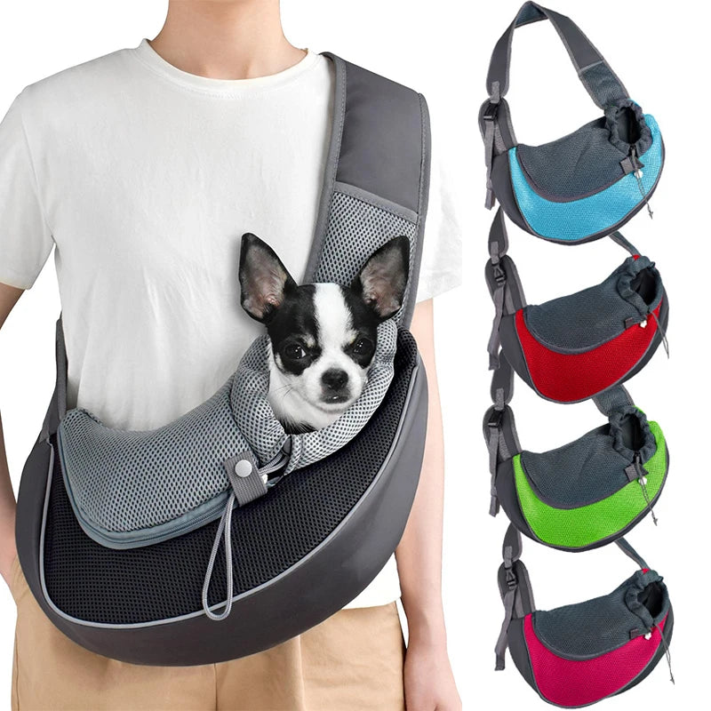 Travel Tote Shoulder Bags Mesh Pet Sling Carry Bag
