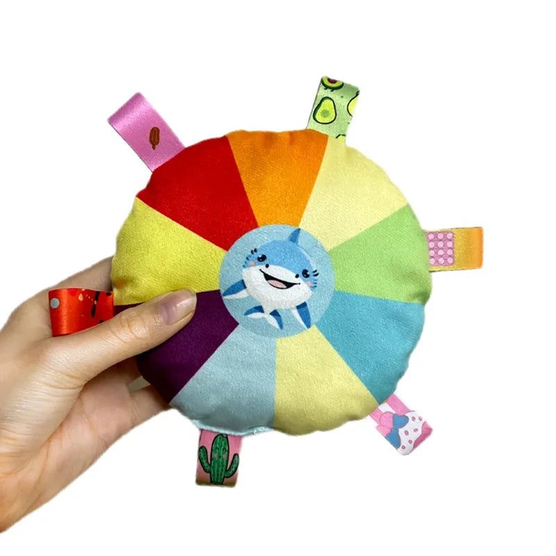 Rainbow Plush Flying Saucer Dog Toy