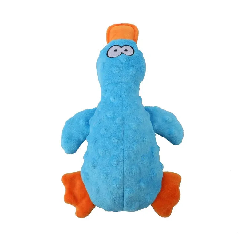 Yellow Duck Puppy Squeaky Interactive Stuffed Pet Toy Bite
