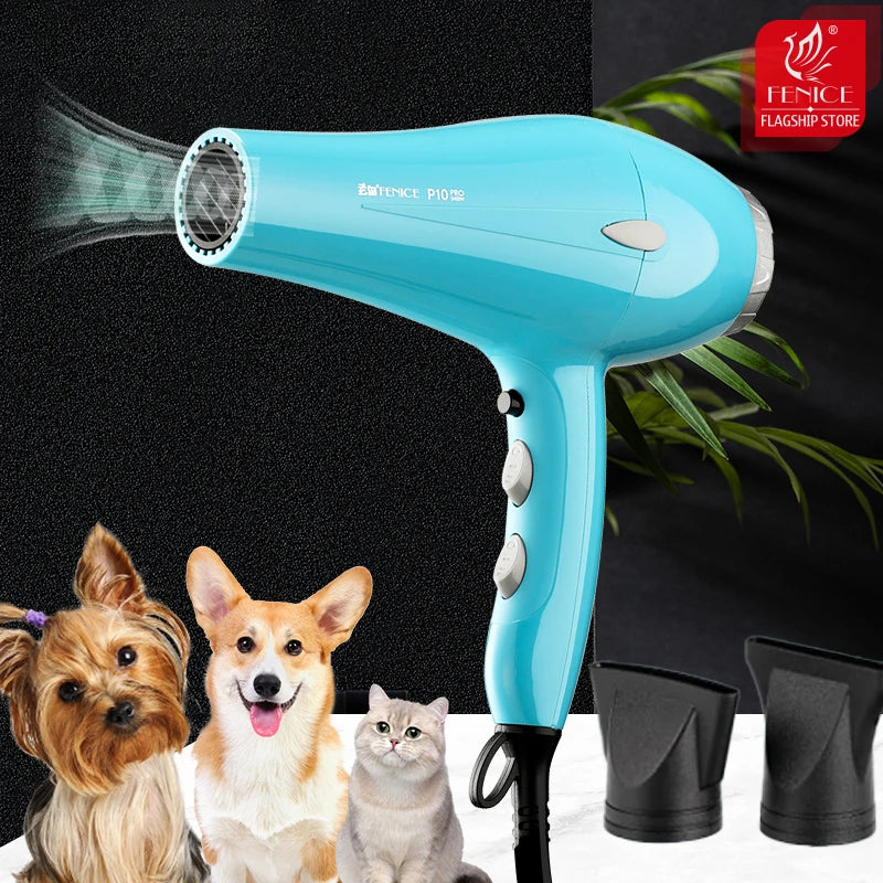 Fenice High-Power Pet Hair Dryer – Silent Water Blower for Quick Drying Dogs and Cats