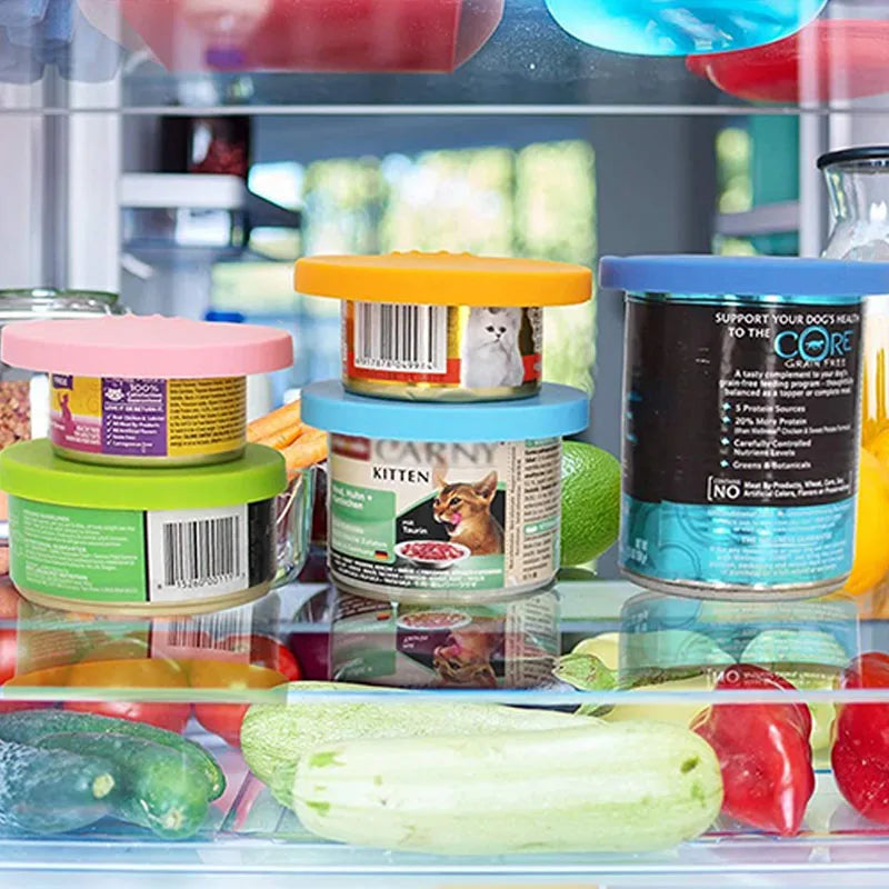 2-Piece Reusable Pet Food Can Cover & Spoon Set