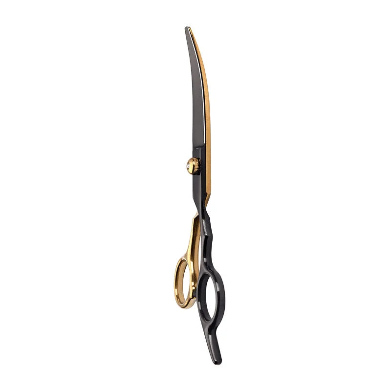 6.5-Inch Pet Grooming Scissors Kit - Black & Gold