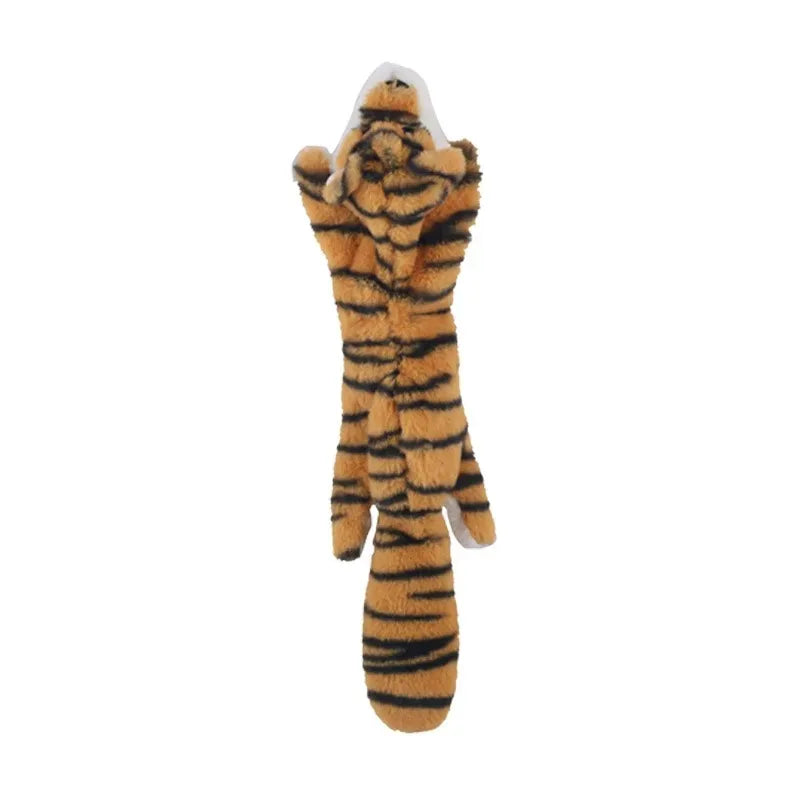 Stuffing-Free Animal Plush Dog Toy with Squeakers