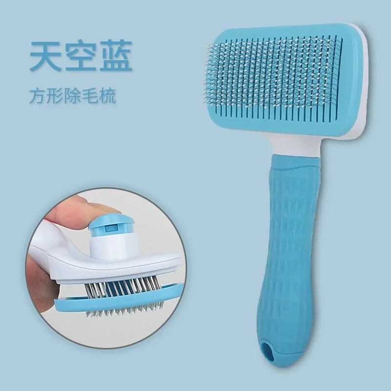 Pet Dog Hair Brush & Cat Comb - Stainless Steel Grooming Tool