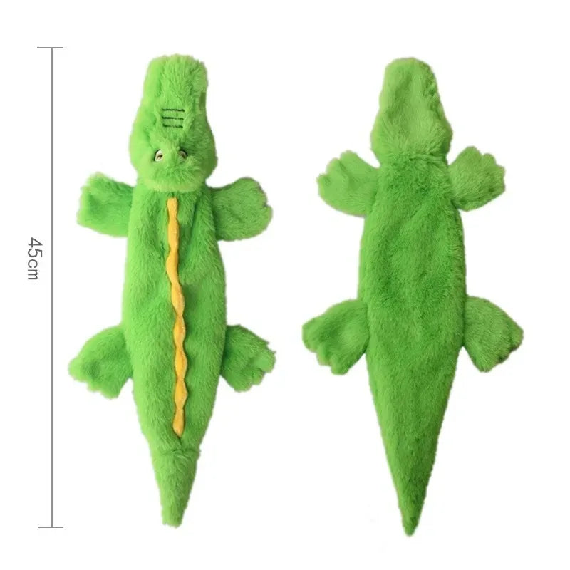 Stuffing-Free Animal Plush Dog Toy with Squeakers