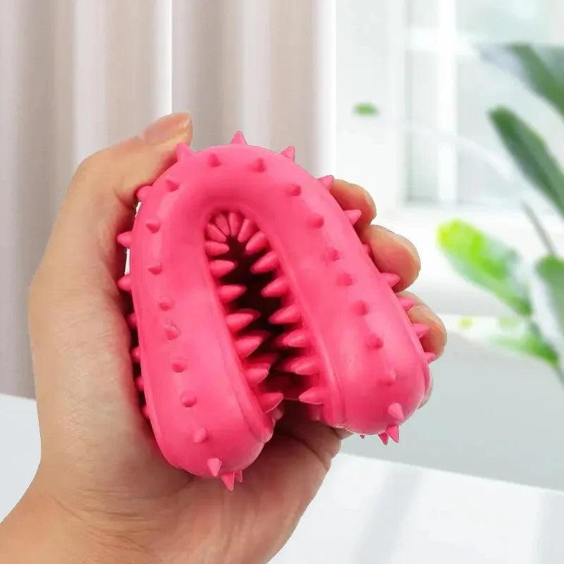 Pet Chew Toy - Soft Rubber Bite-Resistant Bone for Small Dogs
