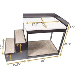 Multi-Level Bunk Bed Pet Stairs