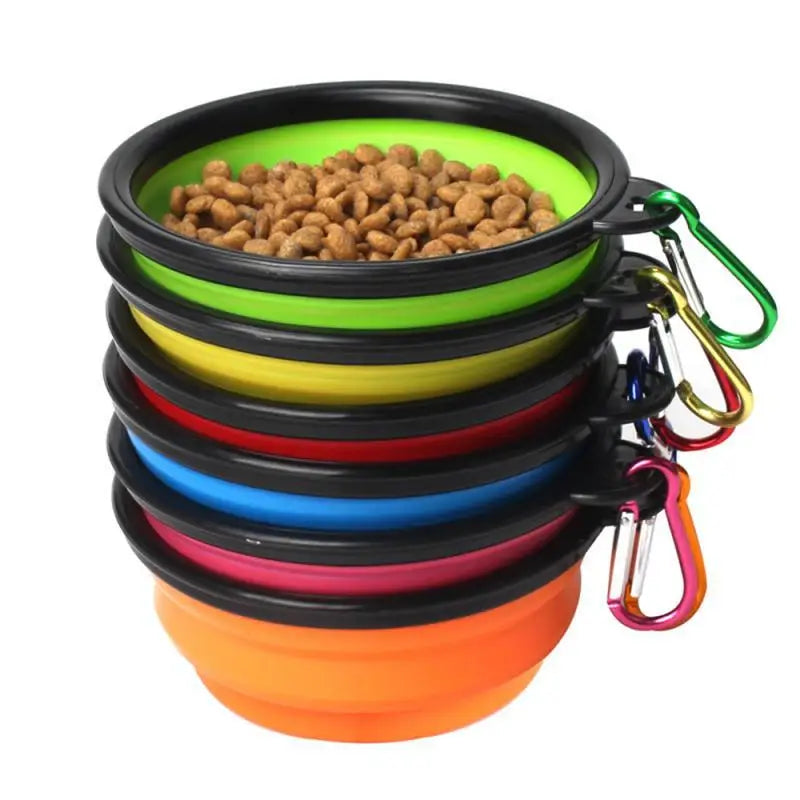 Folding Silicone Bowl Dogs Feed Supplies