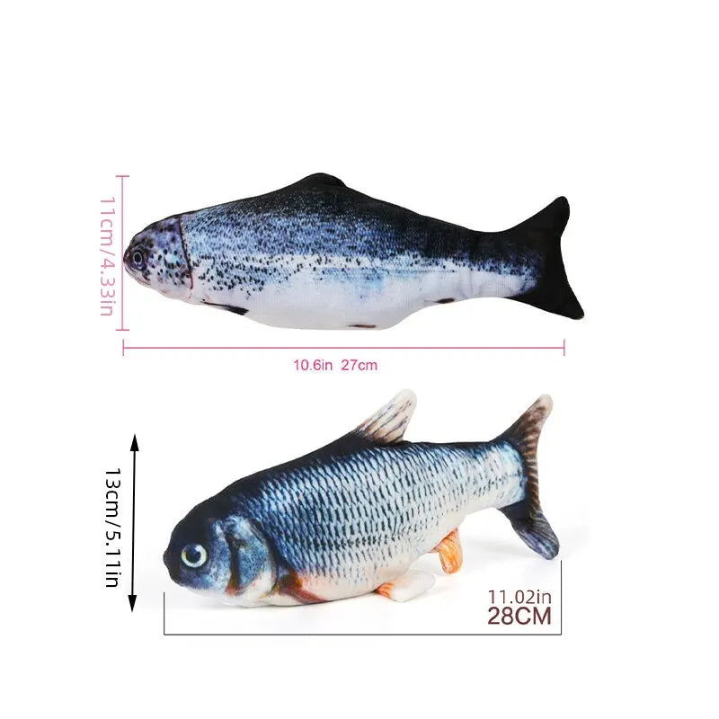 USB Rechargeable Electric Floppy Fish Toy for Cats & Dogs