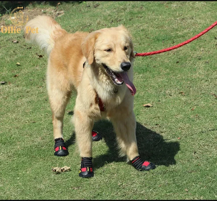Anti-Slip Reflective Rain and Snow Boots for Small and Large Dogs (4PCS)