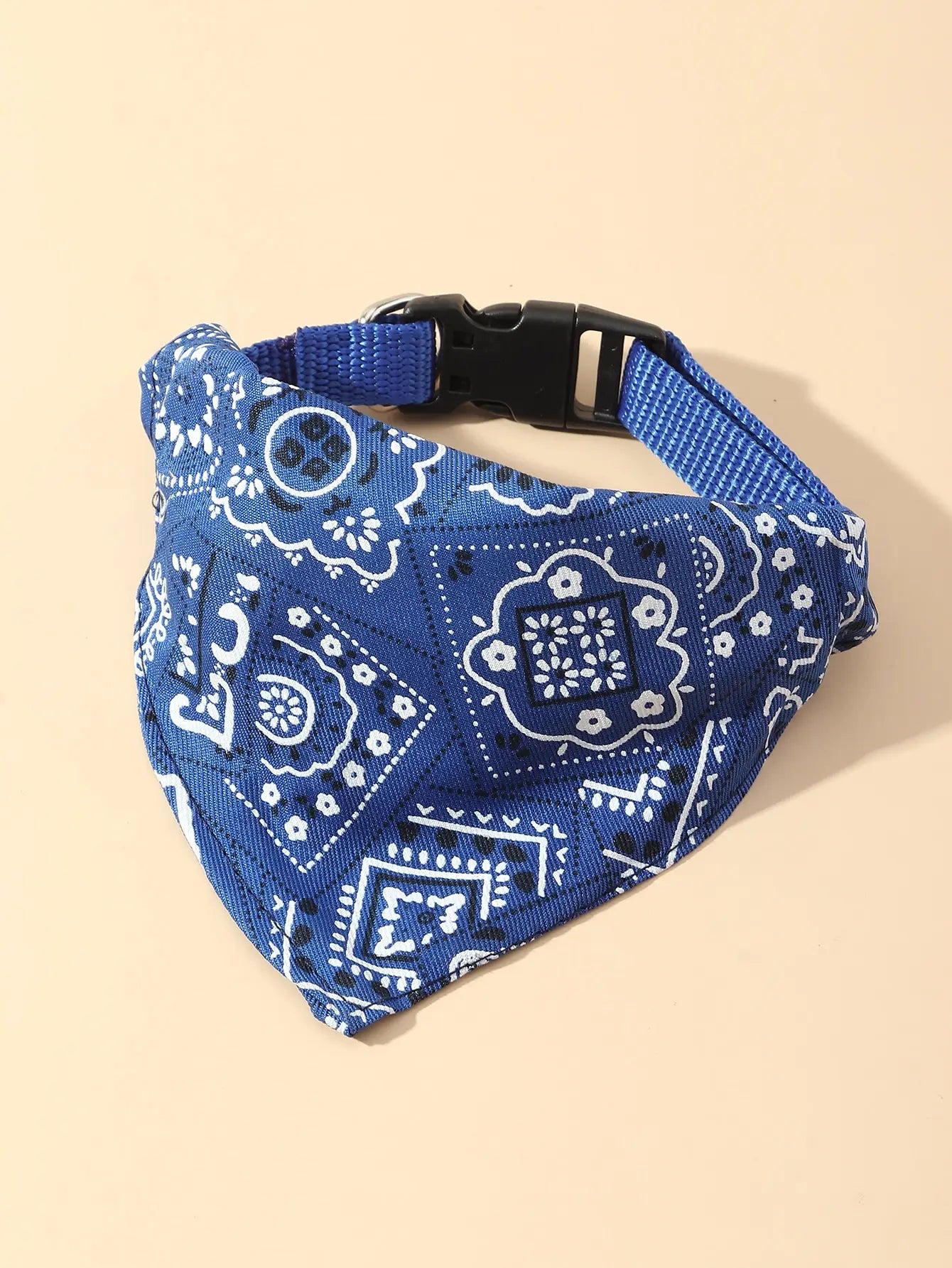 Pink Color Random Pattern Pet Bandana