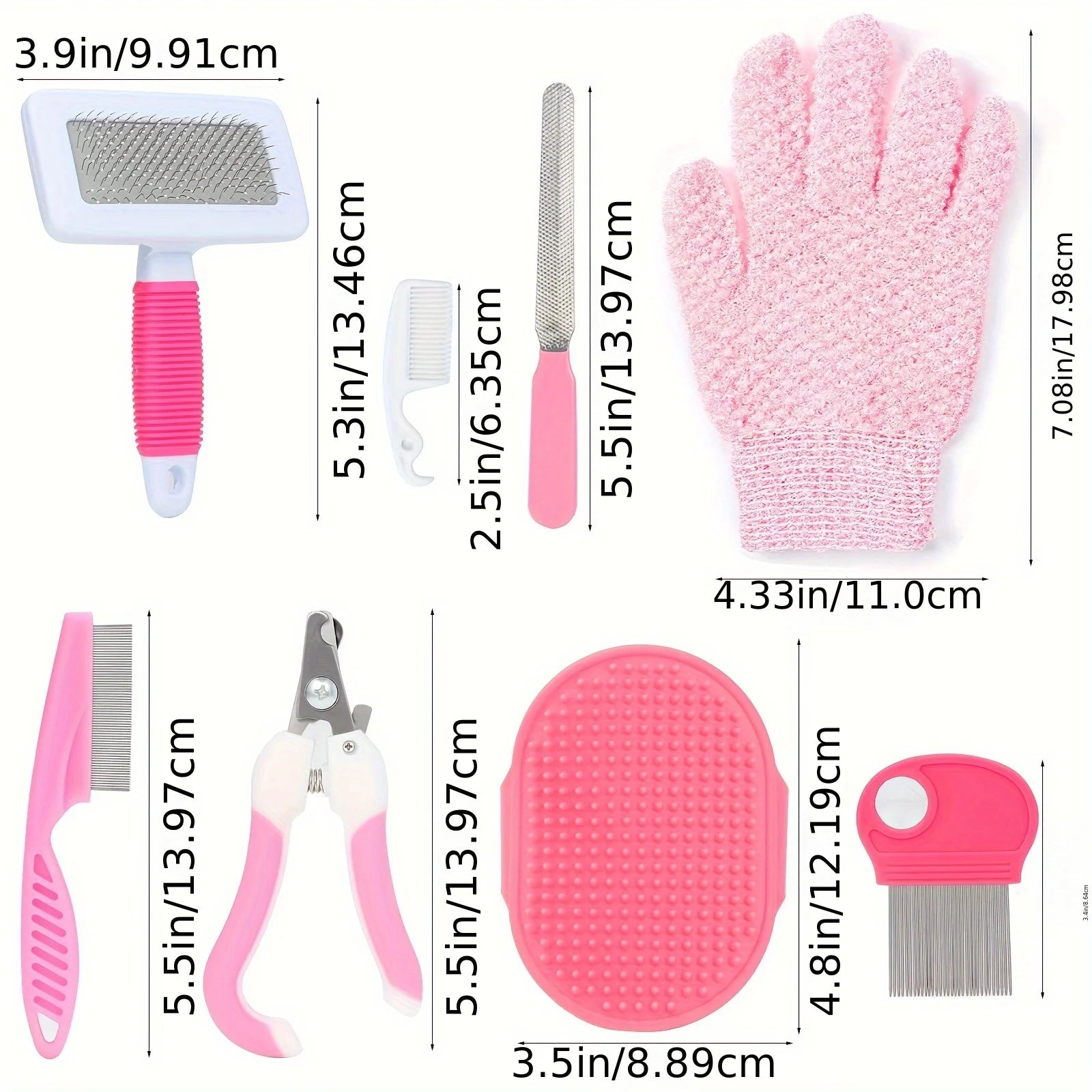 8-Piece Small Animal Pink Beauty Set