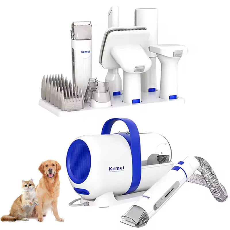 Dog Hair Vacuum & Grooming Kit – All-in-One Pet Grooming Vacuum with Clippers, Nail Grinder, Brush & Cleaning Tools