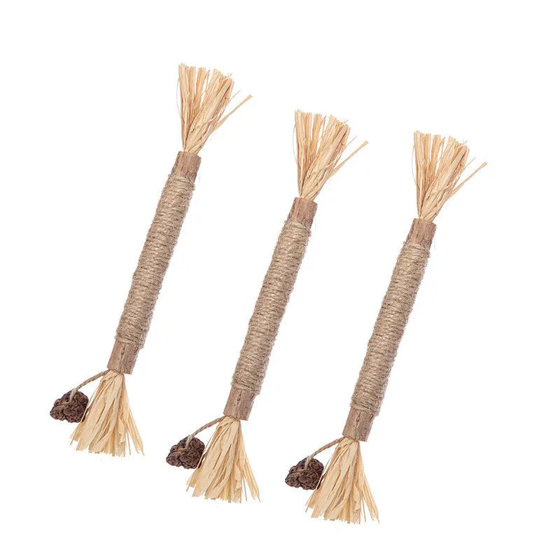 Wooden Polygonum Stick Bite Combination New Cat Toy