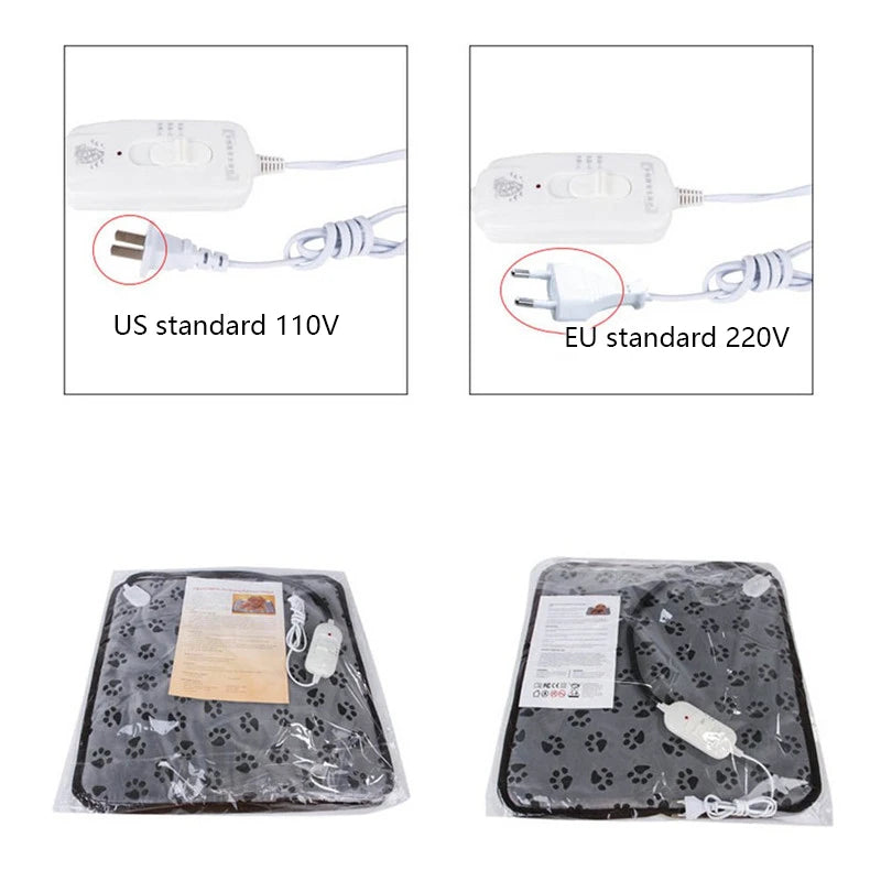 Pet Electric Blanket – Winter Heated Pad for Cats and Dogs with Safety Features