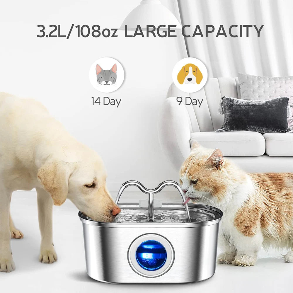 Stainless Steel Pet Water Fountain