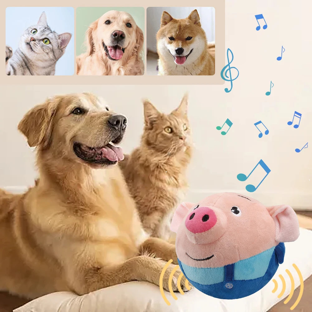 Plush Automatic Bouncing Dog Toy