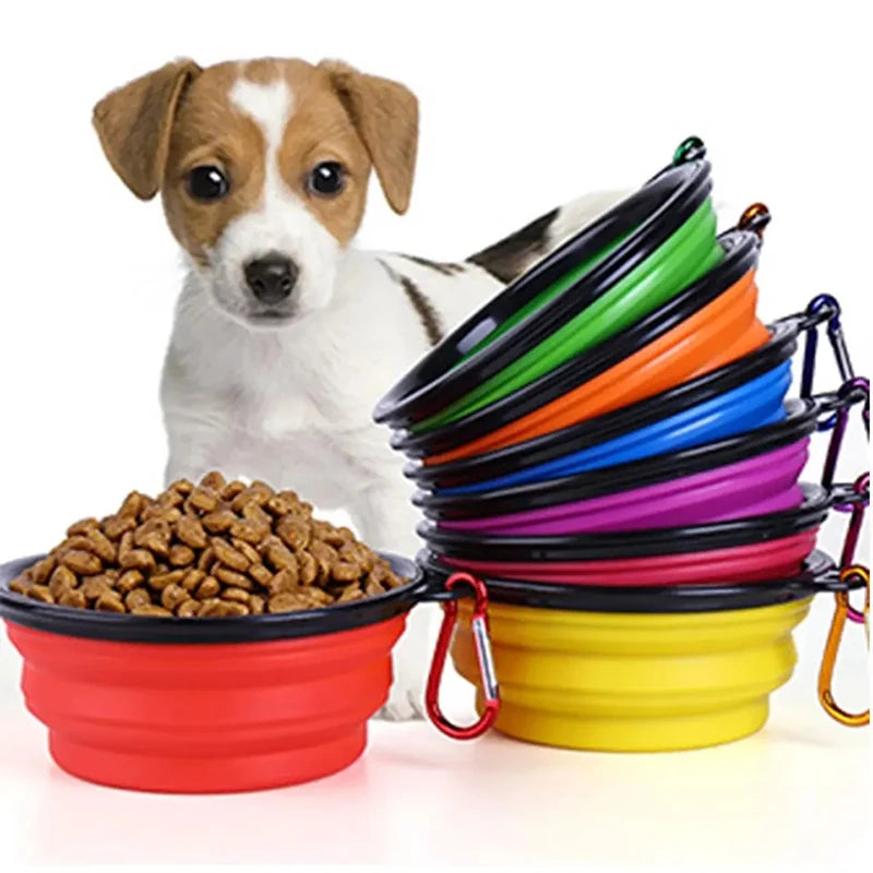 Folding Silicone Bowl Dogs Feed Supplies