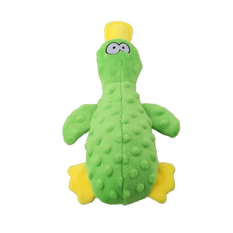Yellow Duck Puppy Squeaky Interactive Stuffed Pet Toy Bite