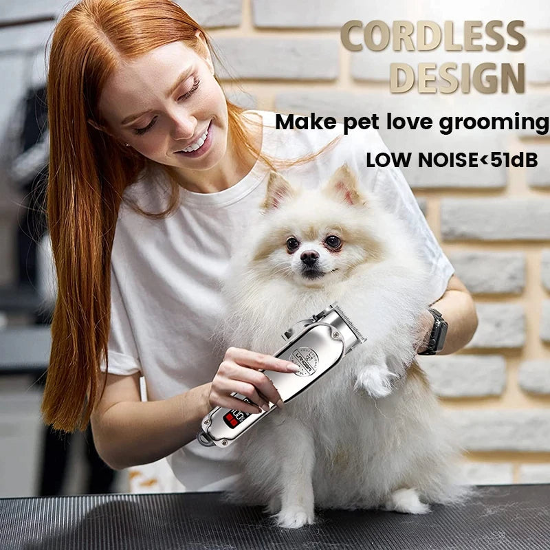 Professional All-Metal Rechargeable Dog Hair Clipper