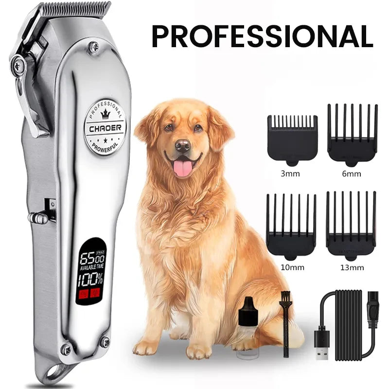 Professional All-Metal Rechargeable Dog Hair Clipper