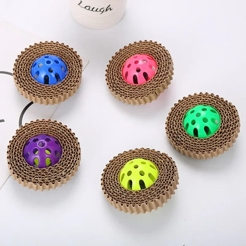 Corrugated Paper Plastic Ball Pet Toy
