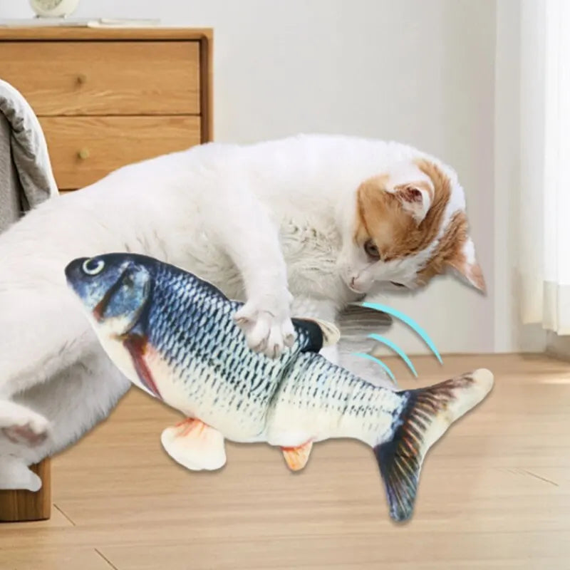 USB Rechargeable Electric Floppy Fish Toy for Cats & Dogs