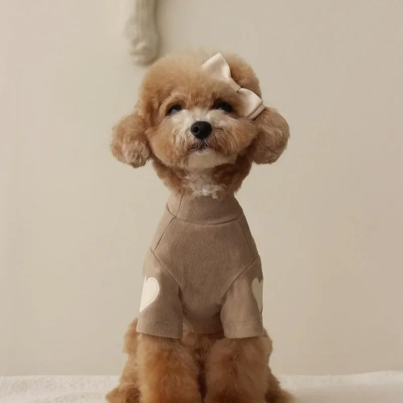 Love Bear Winter Warm Pet Hoodie – Adorable and Cozy Designer Clothing for Dogs and Cats
