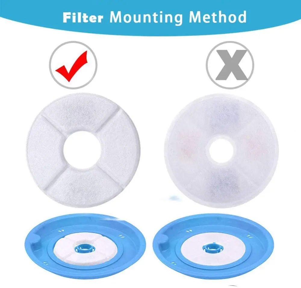 12-Piece Activated Carbon Replacement Filters for 1.6L Pet Water Fountains