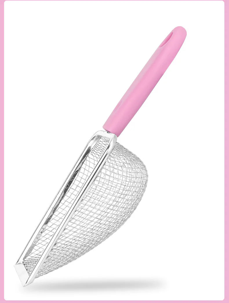 Stainless Steel Cat Litter Scoop with Fine Mesh