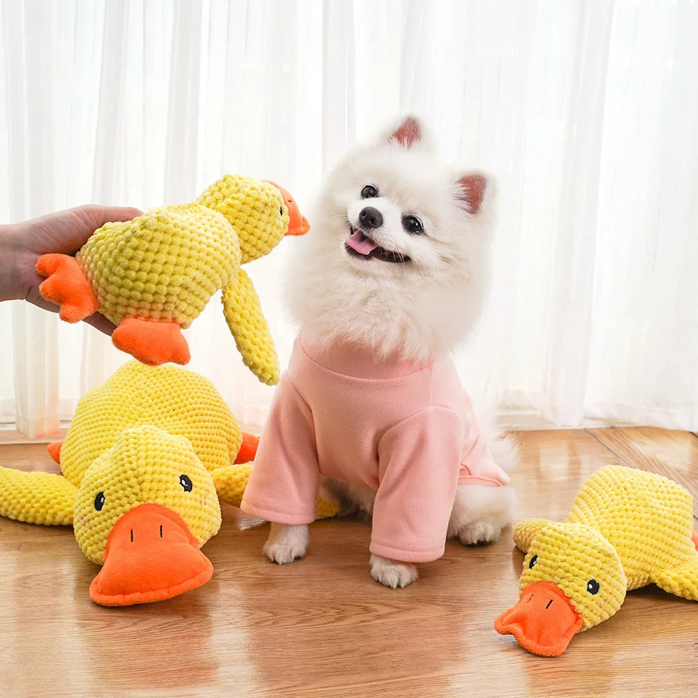 Duck-Shaped Quacking Dog Toy – Durable Chew Toy for Fun Interactive Play