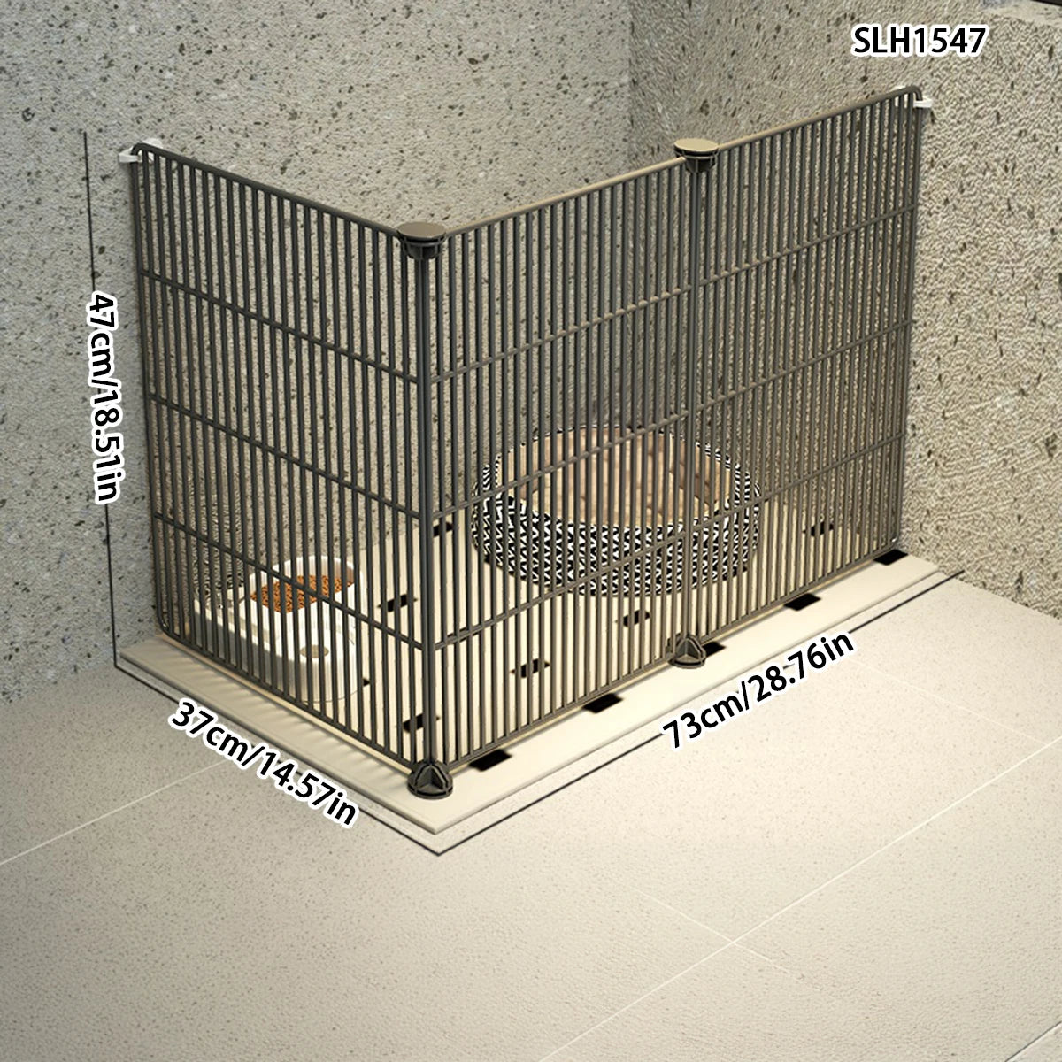 Indoor Self-Assembled Corner Dog Fence